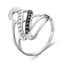 Серебряное плетеное кольцо с фианитами 2387104Д1